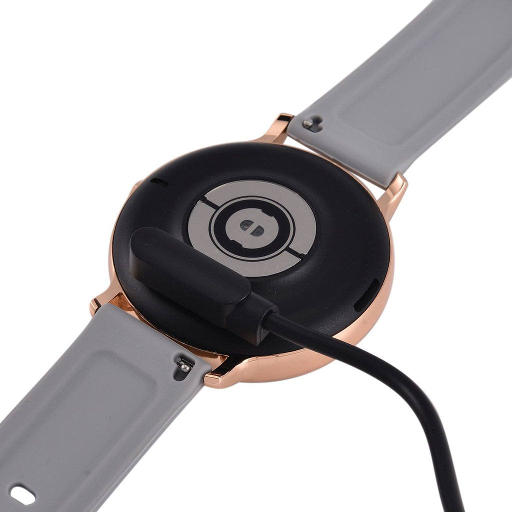 STRADA Hiwatch Plus Elegante Smartwatch - Roségold mit Grauem Silikonarmband, umfassende Gesundheits- und Sportfunktionen, Bluetooth 5.0