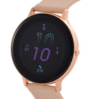 Hiwatch Plus Elegante Smartwatch - Roségold mit Goldenem Silikonarmband, Multifunktional mit Gesundheits- und Sportfunktionen, Bluetooth 5.0