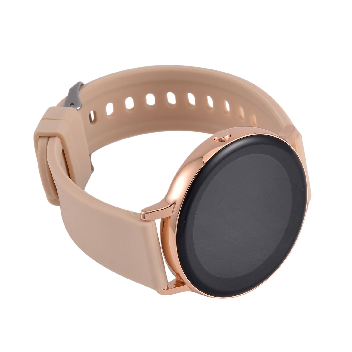 Hiwatch Plus Elegante Smartwatch - Roségold mit Goldenem Silikonarmband, Multifunktional mit Gesundheits- und Sportfunktionen, Bluetooth 5.0