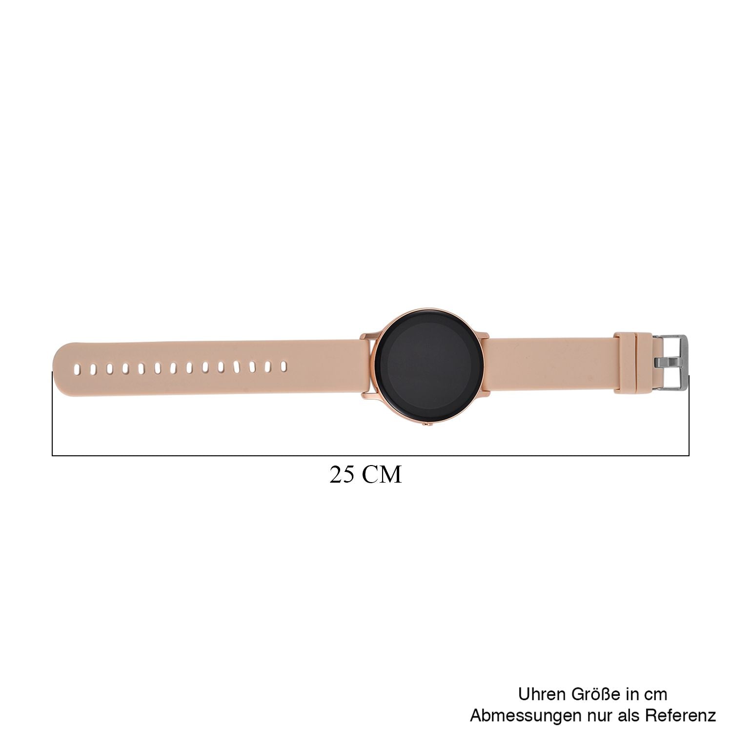 Hiwatch Plus Elegante Smartwatch - Roségold mit Goldenem Silikonarmband, Multifunktional mit Gesundheits- und Sportfunktionen, Bluetooth 5.0