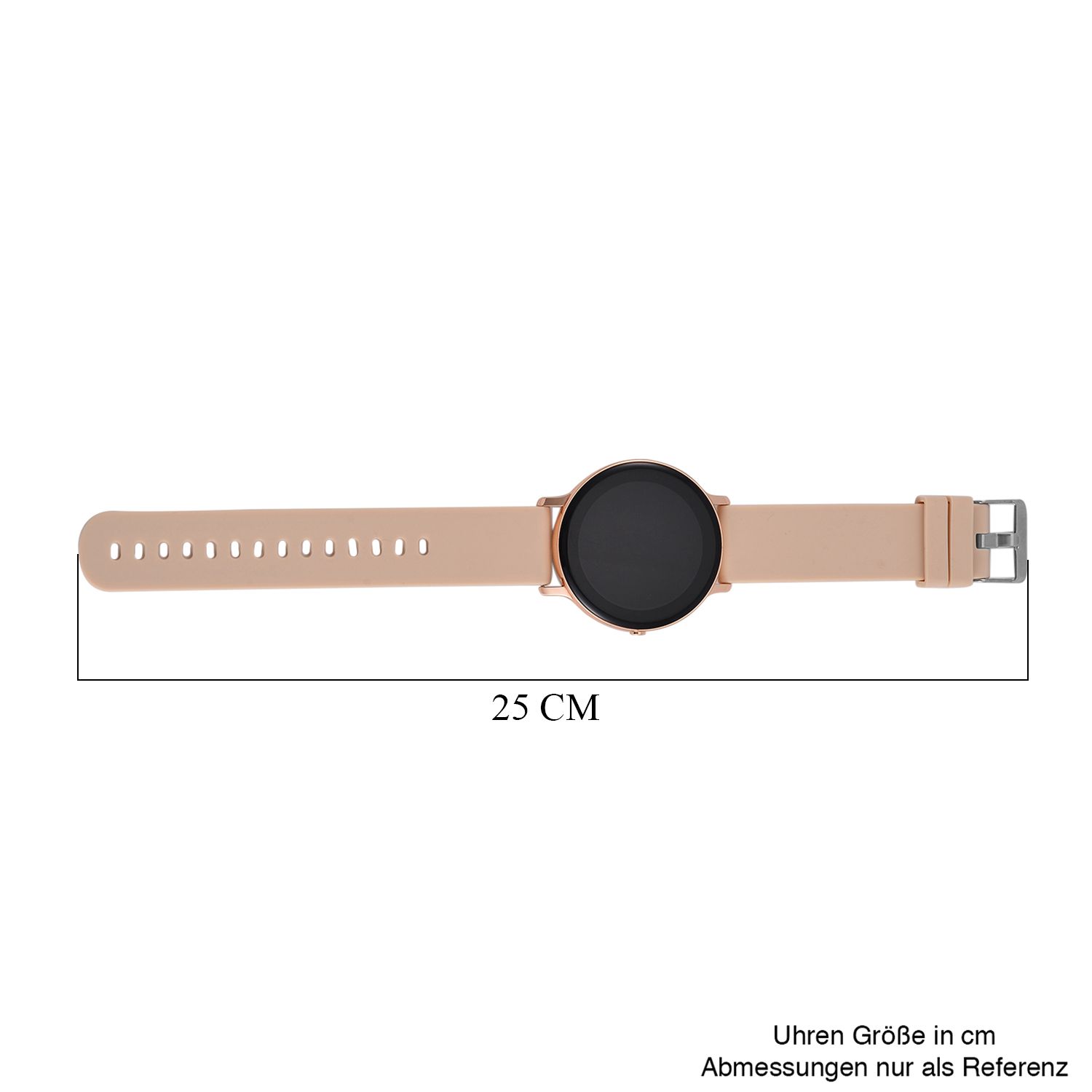 Hiwatch Plus Elegante Smartwatch - Roségold mit Goldenem Silikonarmband, Multifunktional mit Gesundheits- und Sportfunktionen, Bluetooth 5.0