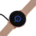Hiwatch Plus Elegante Smartwatch - Roségold mit Goldenem Silikonarmband, Multifunktional mit Gesundheits- und Sportfunktionen, Bluetooth 5.0