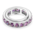 Lila Zirkonia Ring Messing platiniert (Größe 21.00)