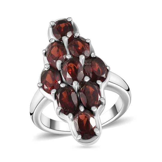 Roter Granat Ring Edelstahl ca. 5,13 ct
