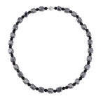 Terahertz, Shungit Halskette ca. 50 cm 925 Silber rhodiniert ca. 284.45 ct