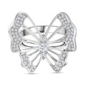Weißer Diamant I4 Ring 925 Silber rhodiniert (Größe 17.00) ca. 0,51 ct