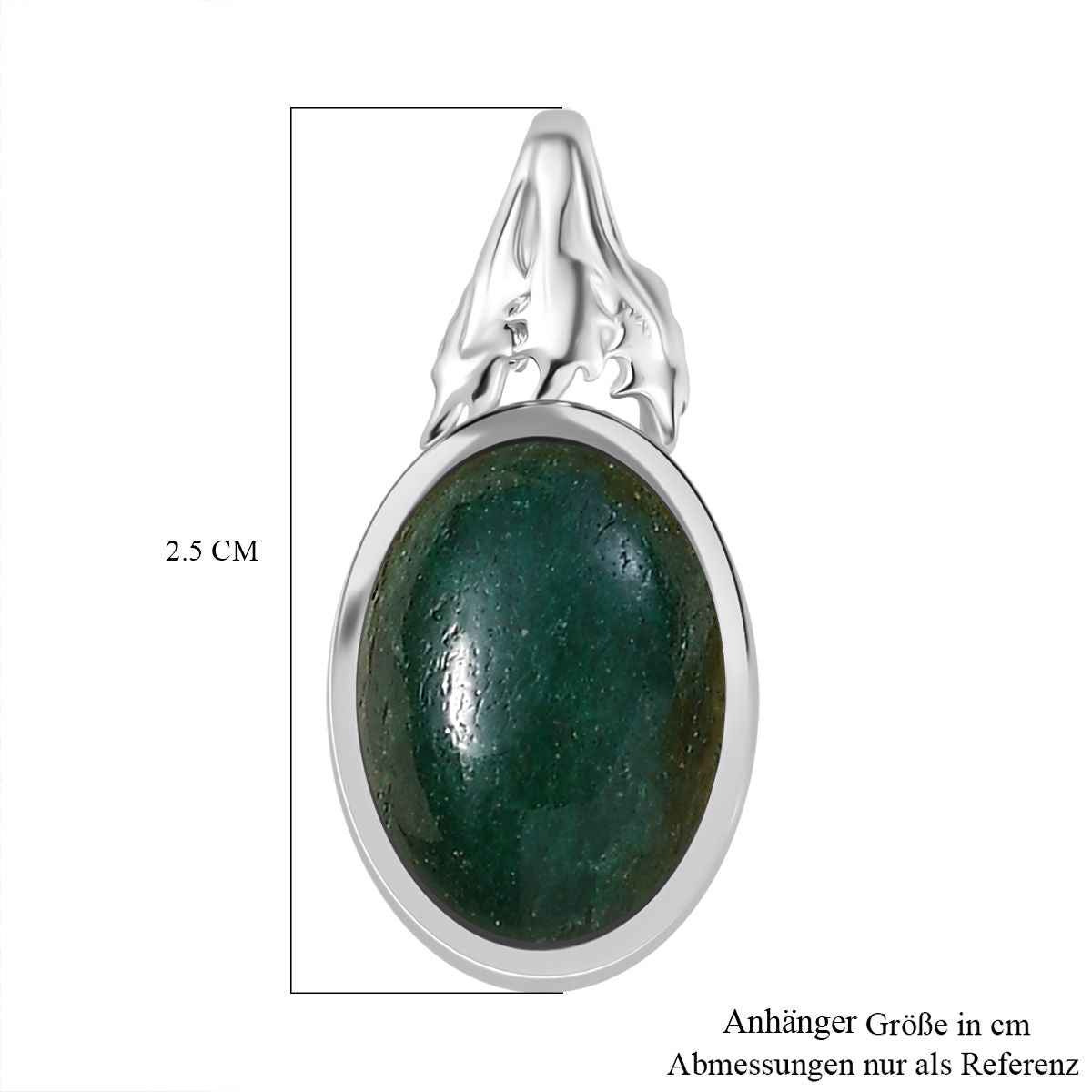 Grüner Aventurin Anhänger 950 Kupfer  ca. 6.59 ct