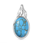 Blaues Türkis Anhänger 950 Kupfer ca. 5,56 ct.