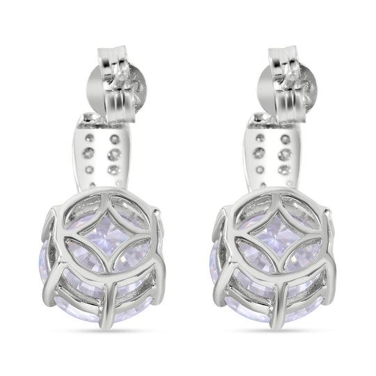 Moissanit Ohrringe 925 Silber rhodiniert ca. 6,03 ct.