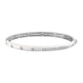 Moissanit Armreif ca. 19 cm 925 Silber rhodiniert ca. 0.24 ct