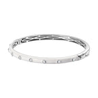 Moissanit Armreif ca. 19 cm 925 Silber rhodiniert ca. 0.24 ct