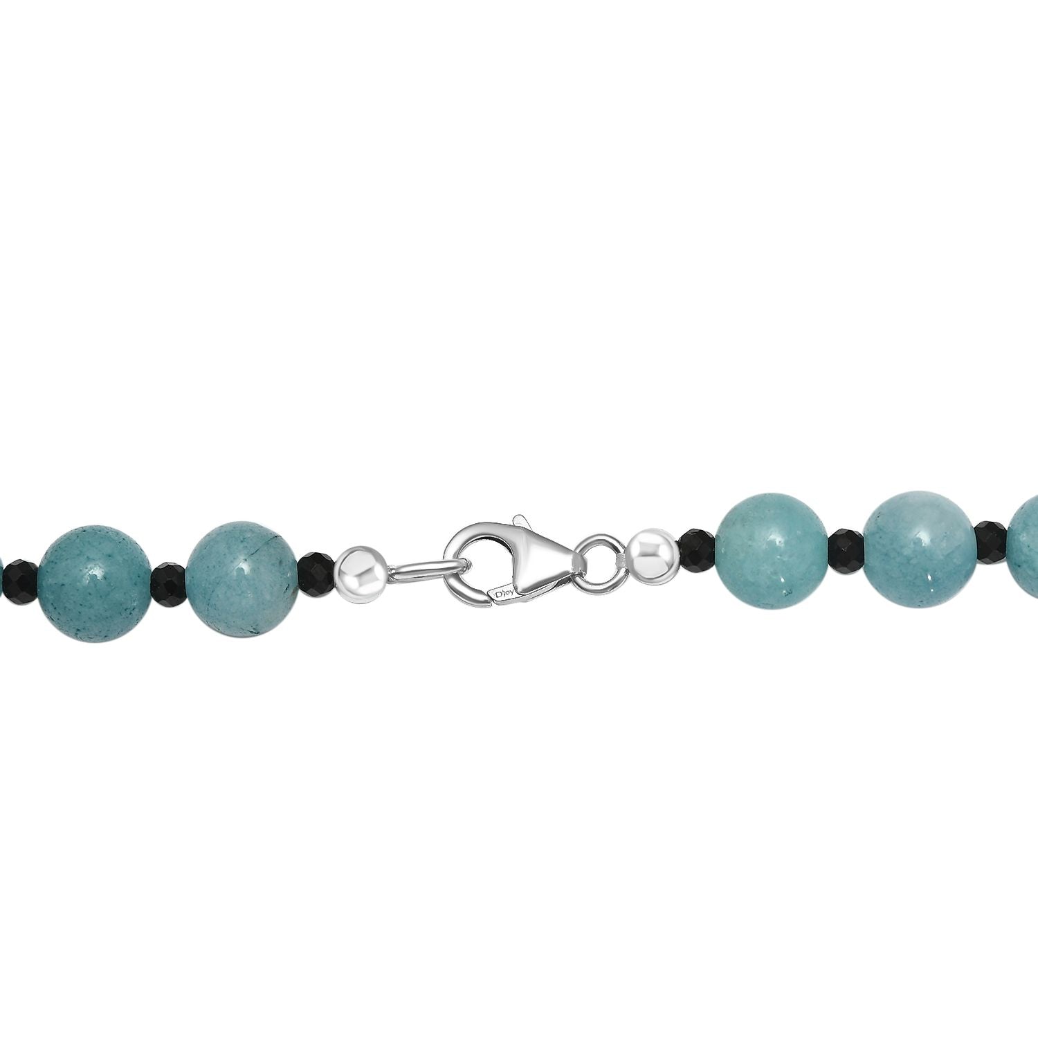 Aquamarin Halskette ca. 50 cm 925 Silber rhodiniert ca. 170,00 ct.