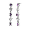 Afrikanischer Amethyst Ohrringe  Edelstahl ca. 2.49 ct