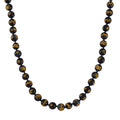 Blaue Tigerauge-Halskette, 50 cm - 335 ct.