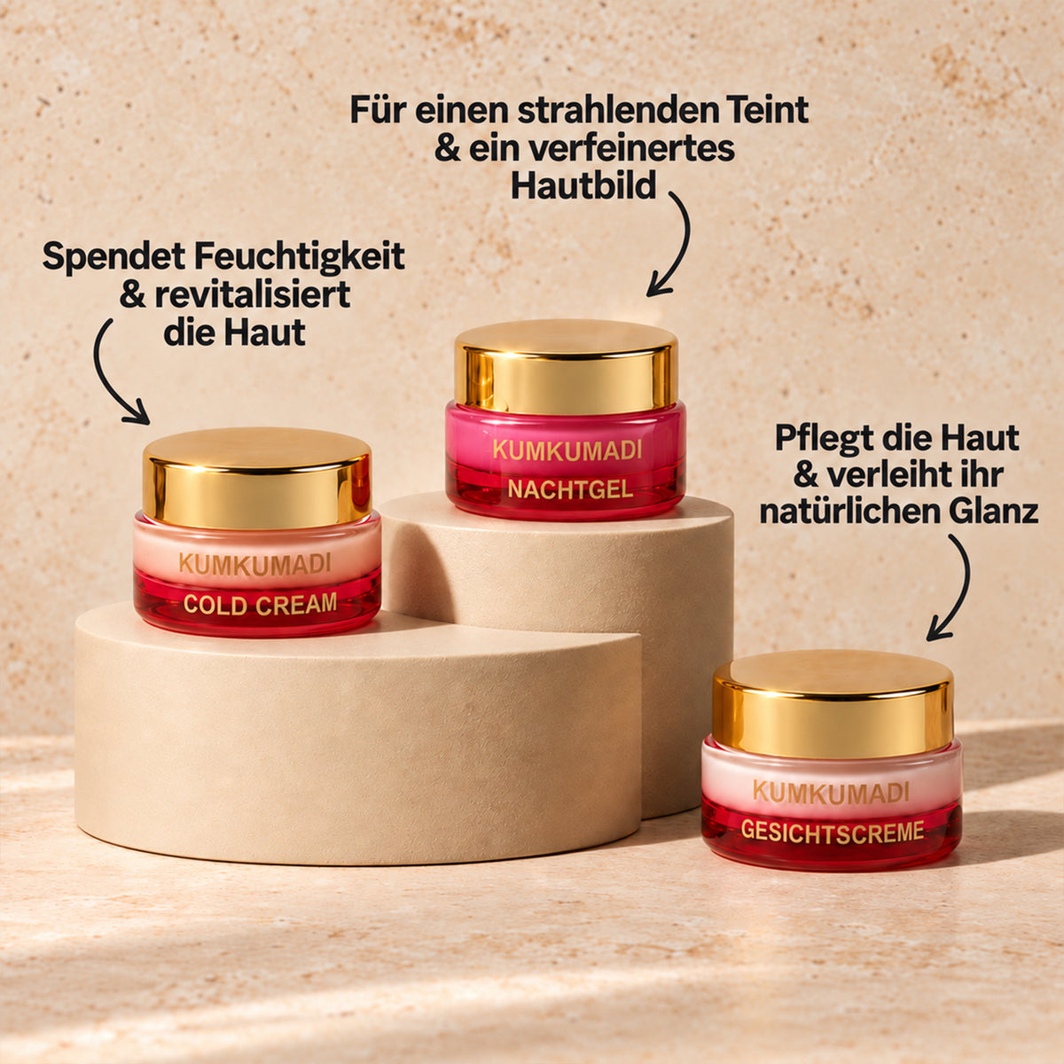 SQIN Botanicals - Discovery Set - Kumkumadi: Gesichtsöl, Nachtgel, Gesichtscreme, Gesichtsserum, Cold Cream, je 5ml (gesamt 25ml)