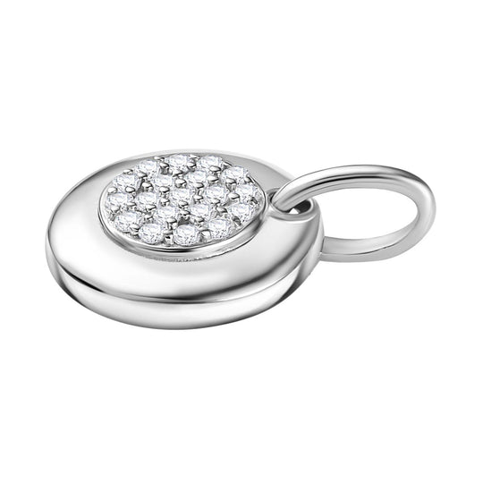 Moissanit Anhänger 925 Silber rhodiniert ca. 0.25 ct