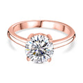 Moissanit Ring, 925 Silber 750 Roségold Vermeil - 1,73 ct.