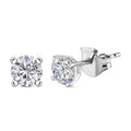 Moissanit Ohrringe 925 Silber rhodiniert ca. 0.88 ct