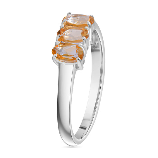 Citrin Ring 925 Silber ca. 0,63 ct