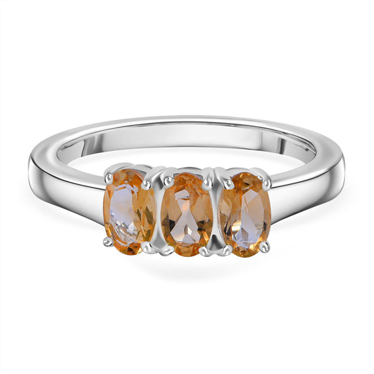 Citrin Ring 925 Silber ca. 0,63 ct