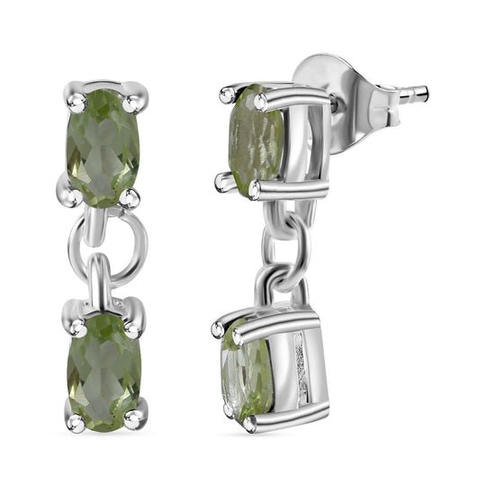 Schwarzer Spinell Ohrringe 925 Silber ca. 0,86 ct.