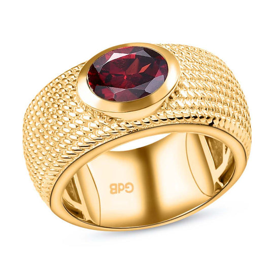 Orissa Rose Granat Ring Messing ca. 1,41 ct