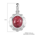 AA Thulit Anhänger 925 Silber rhodiniert ca. 6,02 ct.