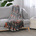 Luxuriöse Sofaüberwurf Decke, 100% Polyester, dunkelgrün