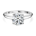 Moissanit Ring 925 Silber platiniert (Größe 17.00) ca. 2,09 ct