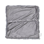 Superweicher Mikroplusch 2er Set Sofa-Kissenbezüge mit Rautenmuster, 45 x 45 und 60 x 60 cm, Dunkelgrau