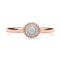 Weißer Diamant Ring, 925 Silber Roségold Vermeil (Größe 19.00), ca. 0.08 ct