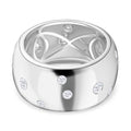 Moissanit Ring, 925 Silber rhodiniert
