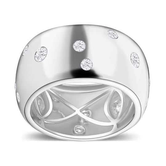 Moissanit Ring 925 Silber 750 Gelbgold Vermeil (Größe 17.00)