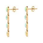 AA Natürlicher, äthiopischer Welo Opal Ohrringe 925 Silber 750 Gelbgold Vermeil ca. 2,03 ct.