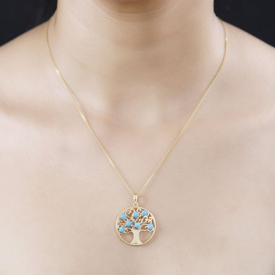 AA Sleeping Beauty Türkis Anhänger 925 Silber 750 Gelbgold Vermeil ca. 1,22 ct.