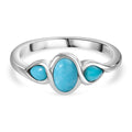 AA Sleeping Beauty Türkis Ring 925 Silber rhodiniert (Größe 16.00) ca. 0,75 ct