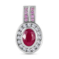Montepuez-Rubin und Moissanit Anhänger, ca. 2,12 ct.