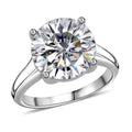 Moissanit Ring, 925 Silber rhodiniert (Größe 16.00) ca. 6.00 ct
