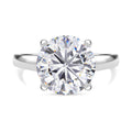 Moissanit Ring, 925 Silber rhodiniert (Größe 16.00) ca. 6.00 ct