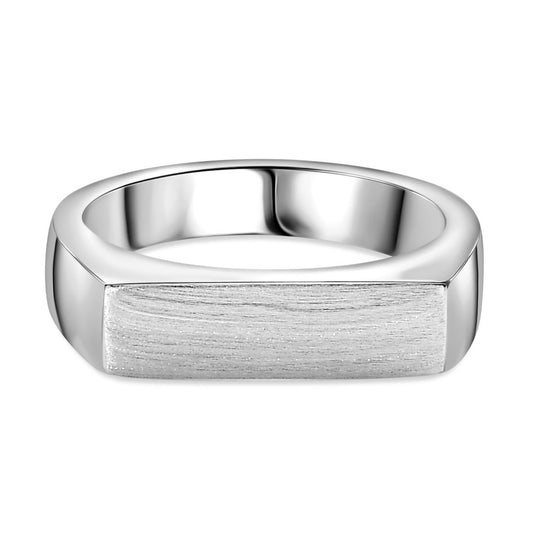 Siegel-Ring, 925 Silber rhodiniert, (Größe 19.00) ca. 7,31g
