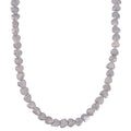 Weiße Keshi Perle (11-12 mm) Halskette ca. 50 cm 925 Silber rhodiniert