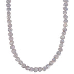Weiße Keshi Perle (11-12 mm) Halskette ca. 50 cm 925 Silber rhodiniert