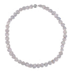 Weiße Keshi Perle (11-12 mm) Halskette ca. 50 cm 925 Silber rhodiniert