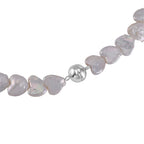 Weiße Keshi Perle (11-12 mm) Halskette ca. 50 cm 925 Silber rhodiniert