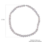 Weiße Keshi Perle (11-12 mm) Halskette ca. 50 cm 925 Silber rhodiniert