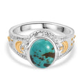 Sierra Nevada Türkis Ring 925 Silber rhodiniert (Größe 17.00) ca. 2,73 ct