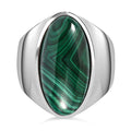 Malachit Ring Edelstahl (Größe 16.00) ca. 12,18 ct