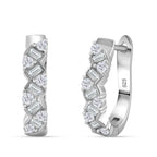 Moissanit Ohrringe 925 Silber rhodiniert ca. 1.57 ct