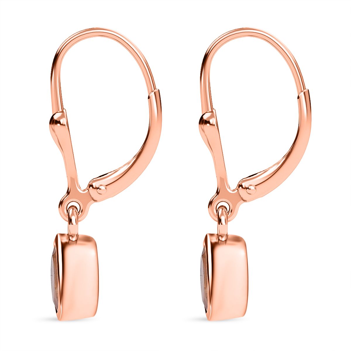 AA Morganit Ohrringe 925 Silber 750 Roségold Vermeil ca. 0,91 ct.