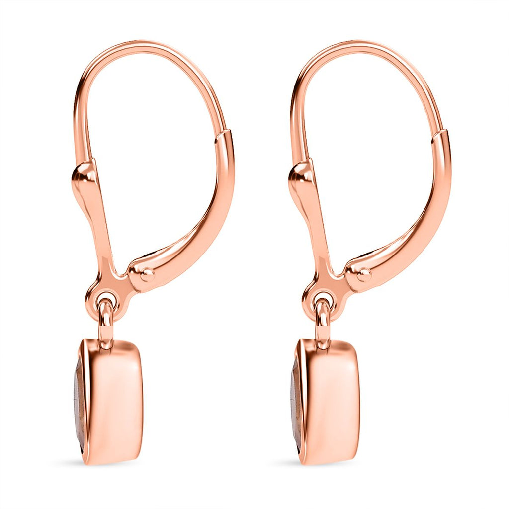 AA Morganit Ohrringe 925 Silber 750 Roségold Vermeil ca. 0,91 ct.